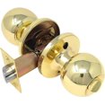 thumbnail image 1 of Entry Door knob with Lock  One Key-Way Entrance Door Knob Entry with Key Handle   Ball (Entry with Key  Polished Brass), 1 of 7