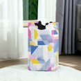 thumbnail image 6 of Yayeee Freestanding Laundry Hamper with Handle Collapsible Large Storage Basket for Clothes, Retro Simple Shapes, 6 of 7