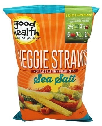 Good Health Natural Foods Veggie Straws Sea Salt 6.75 oz. (2 Bags) by Good Health Natural Foods