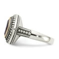 thumbnail image 2 of Auriga Fine Jewelry 925 Sterling Silver and Gold Amethyst Engagement Ring Size 8 for Women, 2 of 6
