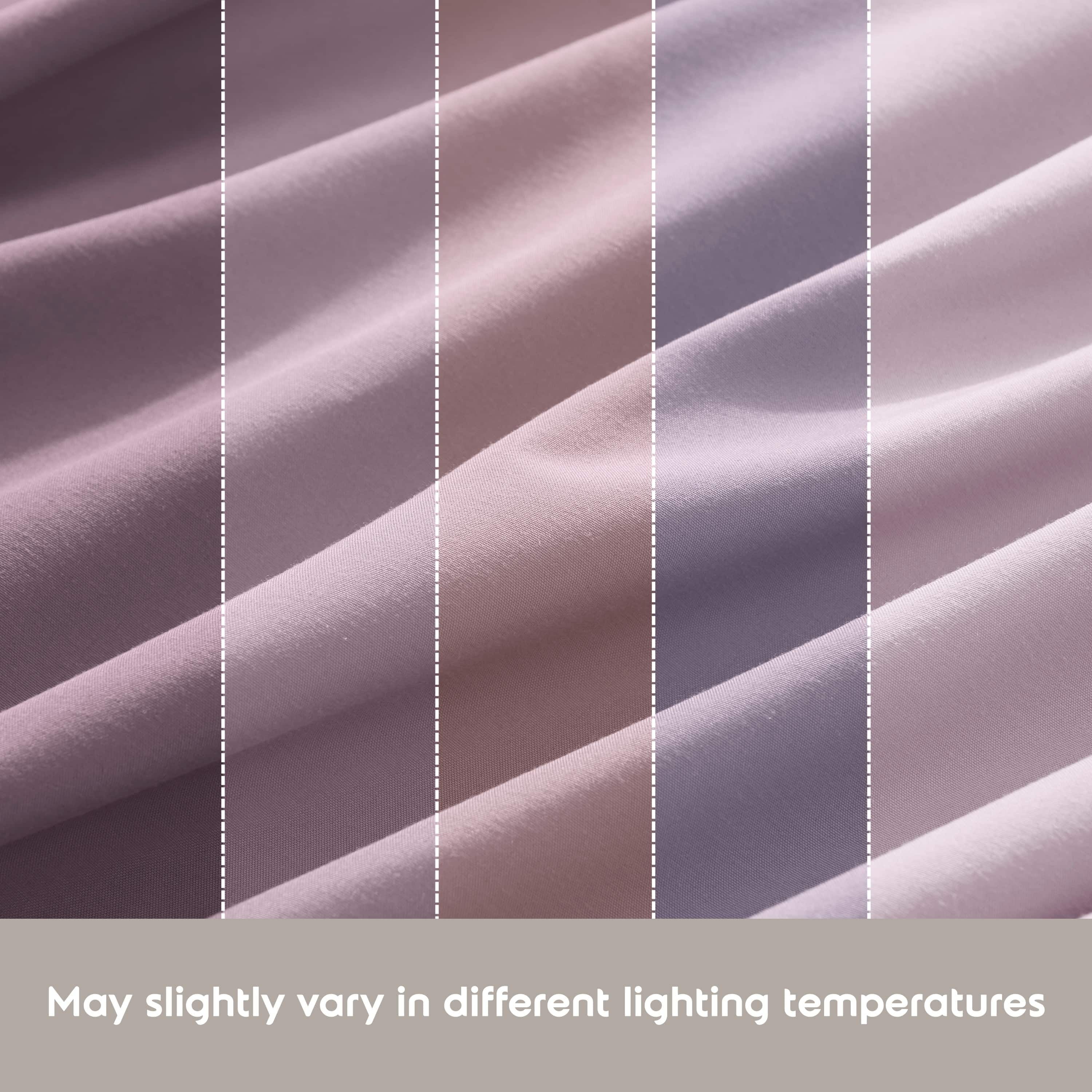 Lammaloe Split King Sheets Set, Hotel Style Deep Pocket 5 Piece Bed Sheets, Luxury Soft Microfiber Sheet Sets, Dusty Purple
