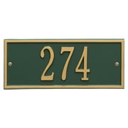 Personalized Whitehall Hartford 1-Line Mini Wall Plaque in Green/Gold
