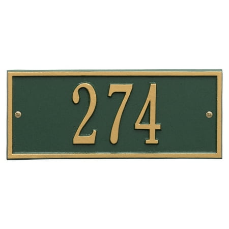 Personalized Whitehall Hartford 1-Line Mini Wall Plaque in Green/Gold