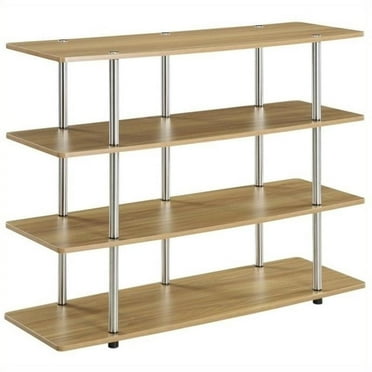 Kingfisher Lane Transitional 4 Tier Wood TV Stand for TVs up to 47" in Oak