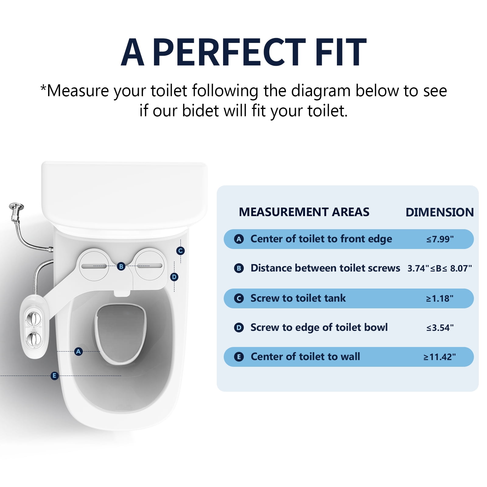 Atzeste Ultra-Slim Bidet, Dual Nozzle Self-Cleaning, Non-Electric Bidet for Toilet Seat Attachment, Adjustable Water Pressure, Rear Feminine Wash Fresh Water Sprayer, Stainless Steel Inlet Badays