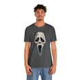 thumbnail image 2 of Halloween Aged Ghostface Mask Short Sleeve T-Shirt - Vintage Horror Icon, 2 of 6
