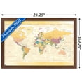 thumbnail image 3 of Map - Pastels Wall Poster, 14.725" x 22.375", Framed, 3 of 3
