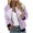Purple, variant on PVCS Women's Casual Jackets Clearance Zipper Bomber Jackets Color Block Lightweight Outerwear Windbreaker with Pocket 2XL