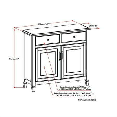 Simpli Home - Connaught Entryway Storage Cabinet - Dark Chestnut Brown
