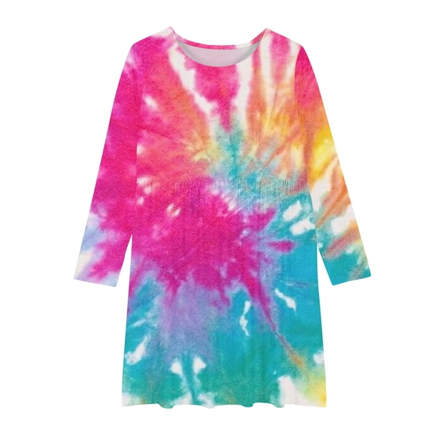 Robes d'Été pour Filles Taille 7-8 Robe à Manches Longues à Col Rond Robe Extensible à Manches Longues pour Filles Robe Trapèze Tournoyante Patineuse Robe de Récital d'École Camouflage 7-8 Ans
