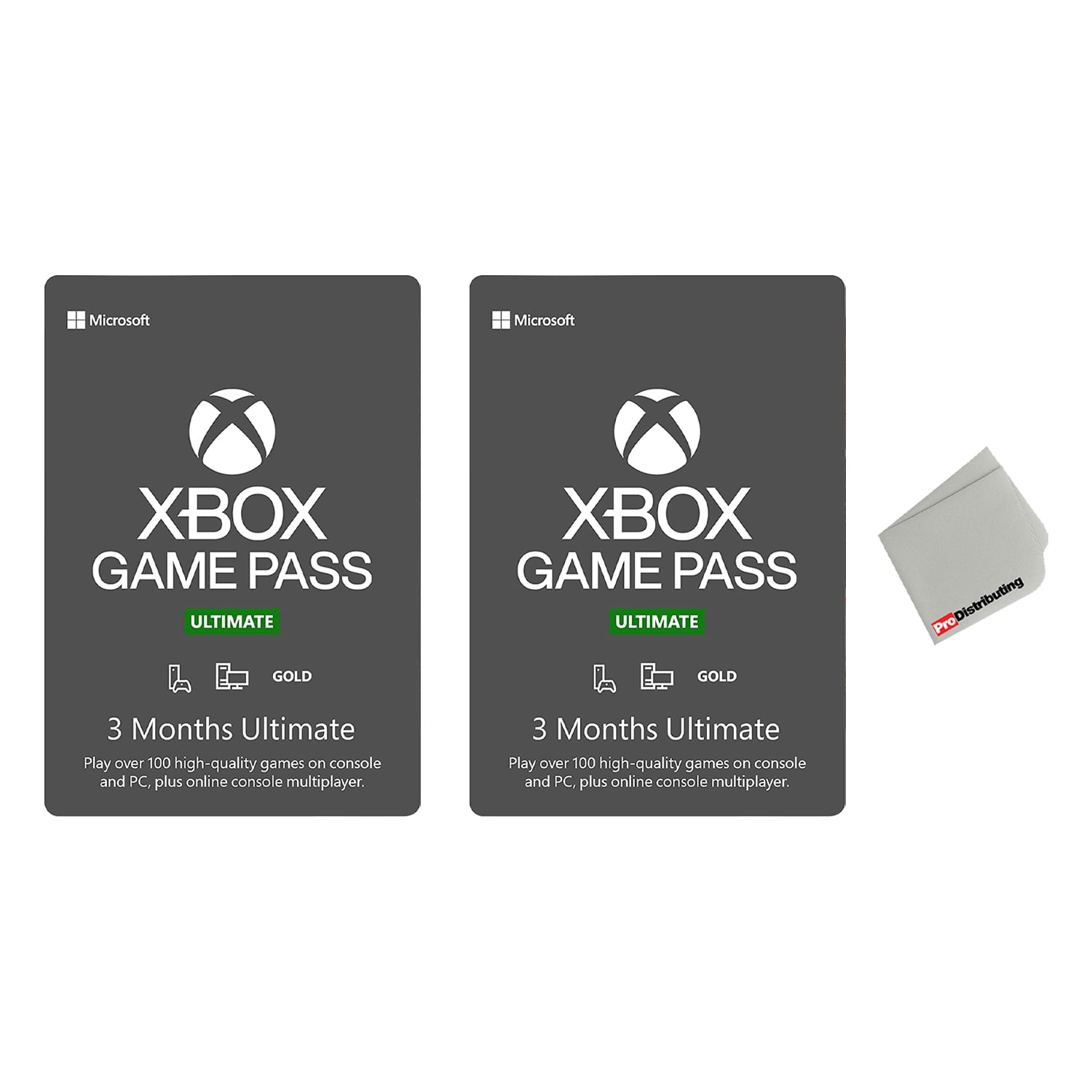 Xbox Game Pass Ultimate: 3 Month Membership - Physical Card with Microfiber  Cleaning Cloth