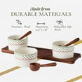 thumbnail image 4 of Spode Christmas Tree Condiment Set - 7 Piece Holiday Serveware Set - Ceramic Dip Bowls, Spoons, Serving Tray Included - Appetizers, Sauces, and Snacks - Polka Dot, Festive Entertaining, 4 of 7