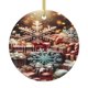 thumbnail image 1 of Adorno navideño colgante de Feliz Navidad para árbol de Navidad - Decoraciones colgantes de cerámica para fiestas - Ideas para regalar adornos navideños, 1 of 8