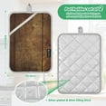 thumbnail image 6 of Yayeee Pot Holders Kitchen Heat Resistant with Pocket 7"x9.8" Cotton Oven Cooking Hot Pads, Wood Grain, 6 of 7
