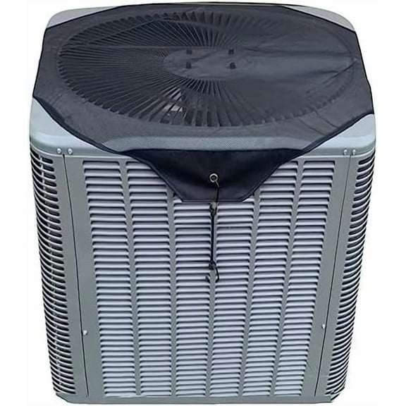 Air Conditioner Covers for Outside Units Central Ac Cover Leaf Guard Heavy Duty Mesh AC Defender for Outdoor Square Units, All Season Black (28 X 28 Inch)