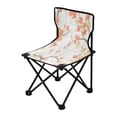 thumbnail image 2 of WOBOGO Cute Rabbits on Orange Flowers Camping Chair Convenient Four Corner Backrest Folding Stool Can Hold Up to 220lbs, 2 of 8