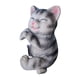 thumbnail image 1 of Estatua colgante de animal, maceta y jarrón, animales abrazables, maceteros colgantes, hada gatito gris, 1 of 9