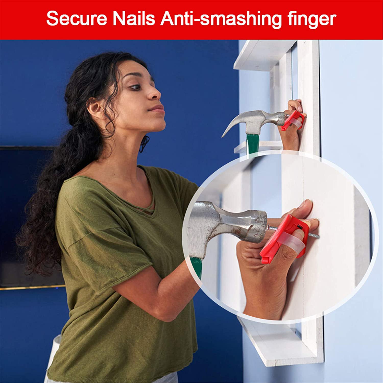 Details about   1 pcs Nails Holder Nail Finger Protector Hammering Snag For Safety V5T5 