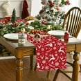 thumbnail image 3 of Red Christmas Reindeer Table Runner 13x72 Inch Pine Branches Snowflakes Winter Kitchen Dinning Table Decoration for Home Party Decor, 3 of 6