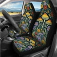 thumbnail image 2 of Uorisanigo Mushroom Flower 14 Pack Automobile Seat Cover Sets Soft Elastic Car Steering Wheel Cover and Cars Headrest Cover Center Console Cover and Seat Belt Pads Cars for Most Car SUV, 2 of 6