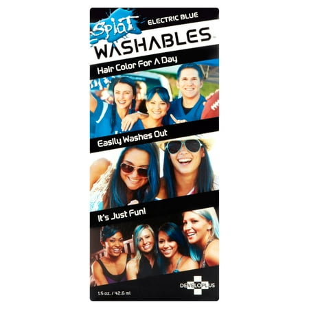 Splat Washables Electric Blue Hair Color 1 Day Blue Hair Dye