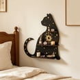 thumbnail image 5 of Naittoop Gothic Cat Shaped Floating Shelf Wooden Wall Mounted Storage Rack for Crystals and Collectibles Decorative Display Shelf for Bedroom Living Room Witchy Home Decor C, 5 of 7