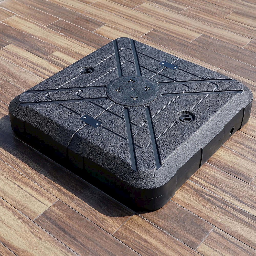 Furniture of America Blake Outdoor Square Umbrella Base in Black