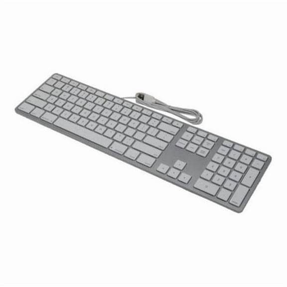 Matias FK316S Wired Keyboard for Mac w/USB-A and Numeric Keypad, Silver