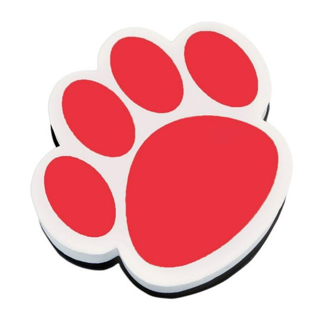 Ashley Productions ASH10003BN 6 Each Paw Magnetic Whiteboard Eraser, Red