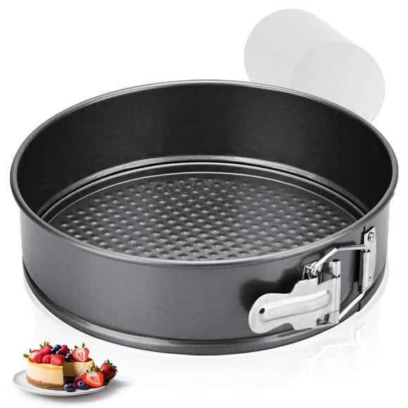 9" Non-Stick Cheesecake Pan, Springform Cake Pans Leakproof Round Cake Pan,Removable Bottom Quick Release Latch Moulds for Birthday Cake