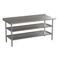 thumbnail image 2 of Flash Furniture Stainless Steel Worktable with 2 Undershleves, 2 of 9