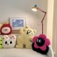 thumbnail image 4 of Almohada de flores para mujer, cojín de animales de peluche, arcoíris, aro floral, conejito, decoración de sofá, Kawaii, gato, oso, navidad, 4 of 5