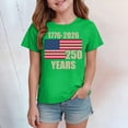 thumbnail image 2 of Taybagh Girls 250th Anniversary Usa Shirt Printing Kids 4th of July Clothes Green 2-3 Years, 2 of 5