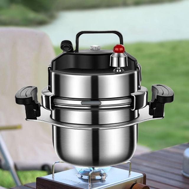 Olla a presión 2L Fácil de limpiar Mini portátil Antiadherente Viaje Familia Utensilios de cocina Ligero Cocina Camping Multifunción Presión Canner Estilo B shamjiam Olla a presión