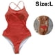 thumbnail image 2 of Trajes de baño de una pieza para mujer, traje de baño con cuello en V, traje de baño con control de abdomen, monokini sexy con espalda cruzada sin espalda, 2 of 5