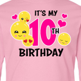 thumbnail image 4 of Inktastic Its My 10th Birthday with Smiling Emoticons Long Sleeve Youth T-Shirt, 4 of 5