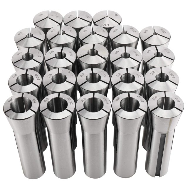 BTSHUB Ensemble de 23 Colliers de Précision R8 1/16-3/4 Pouces Support de Poulie Trempé T.I.R. 0.006 Pouces Tour