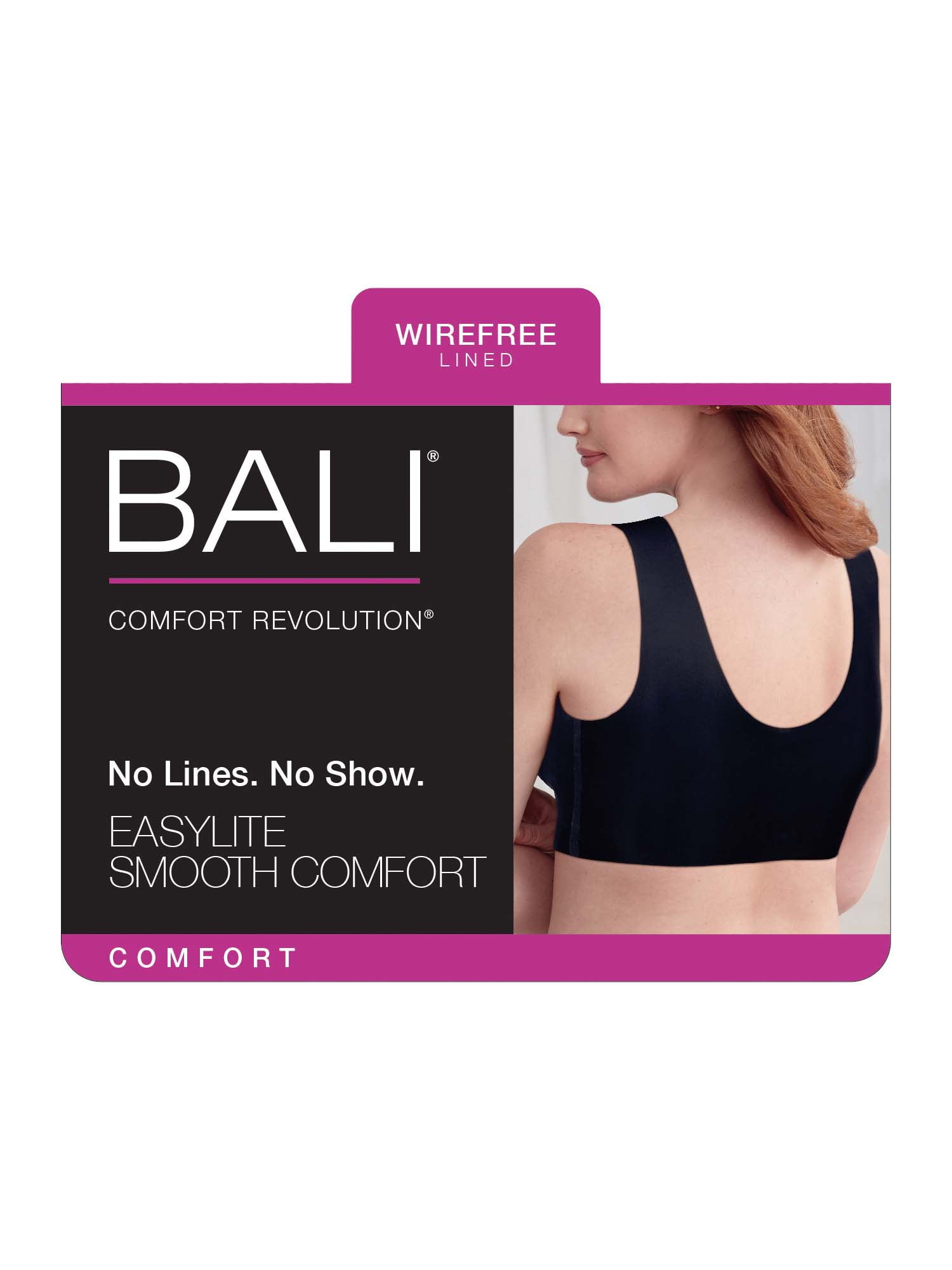 Bali Women's Comfort Revolution Easylite Seamless Bralette - Df3491 Xl  Black : Target