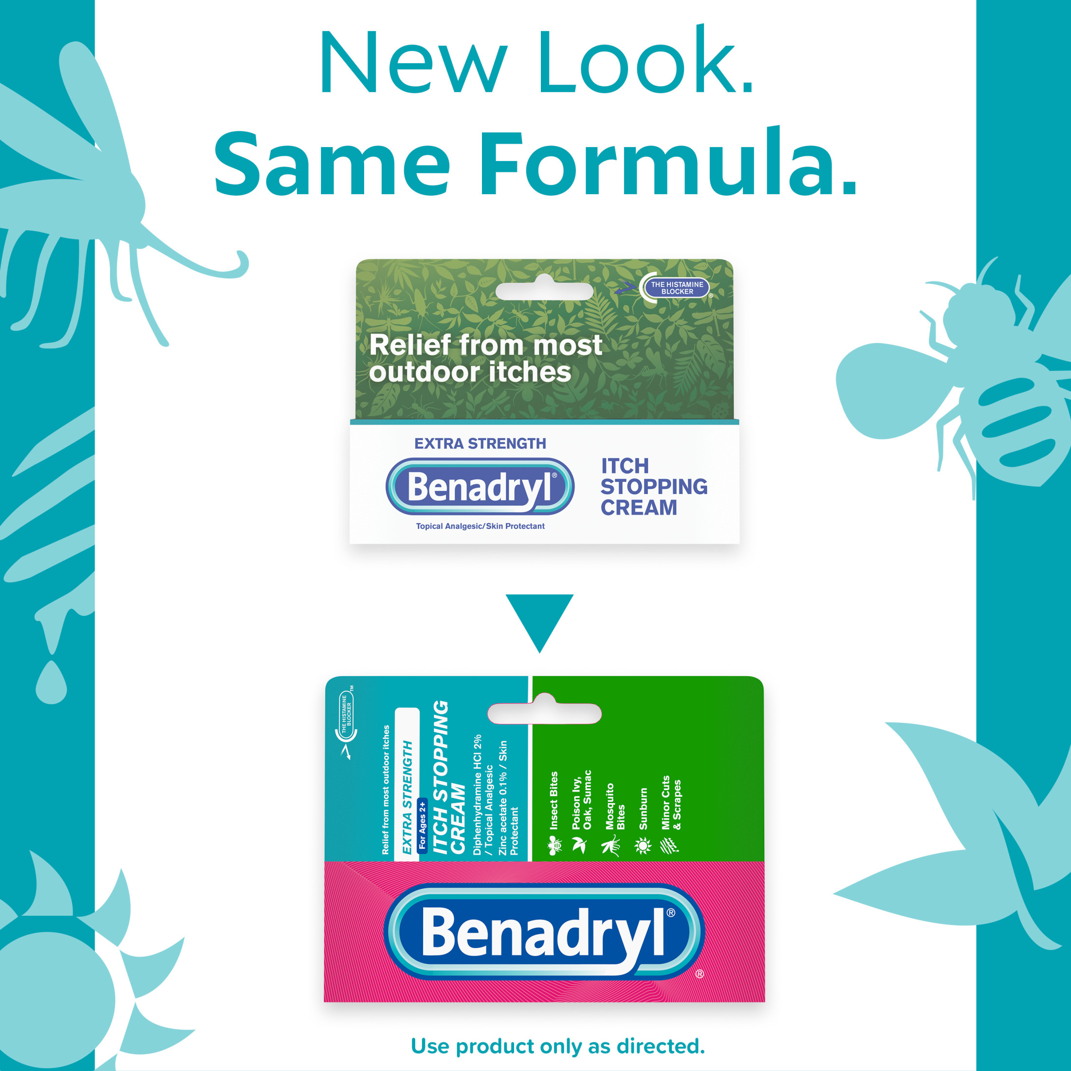 Benadryl Extra Strength Anti-Itch Topical Analgesic Cream, 1 oz - image 2 of 12