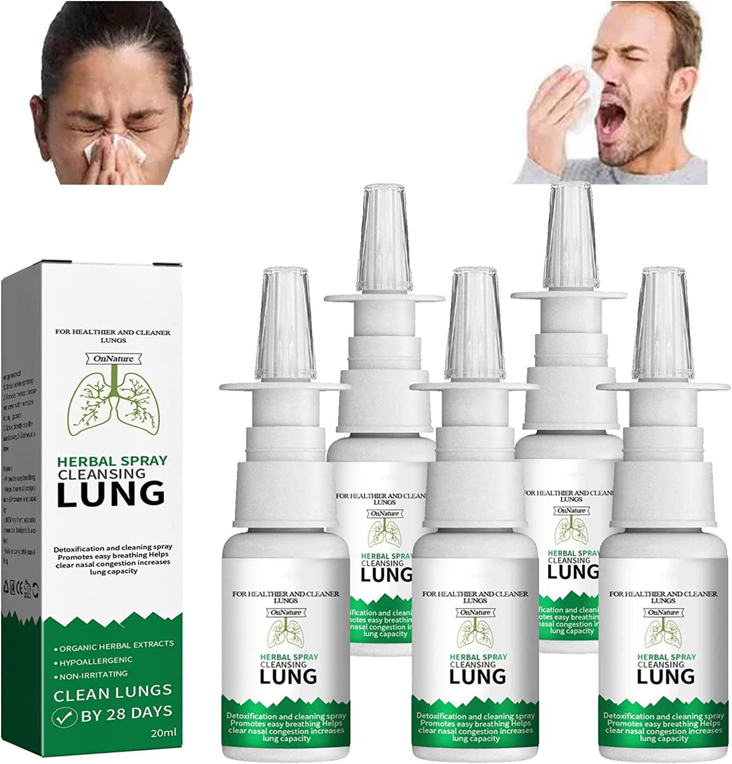 1/3/5/10PCS 2023 New OnNature Organic Herbal Lung Cleanse & Repair