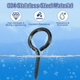 thumbnail image 4 of 6 Pack Screw Eyes, M6x90mm  304 Stainless Steel Heavy Duty Eye Bolts Screw, Black, 4 of 7
