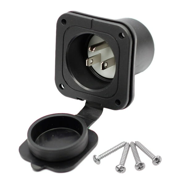 High-Quality 125250V 15 Amp Flanged Power Inlet Receptacle RV Plug for