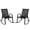 Black, variant on Biotree Set of 2 Heavy-Duty Metal Patio Rocking Chair with Breathable Seat Fabric Stackable Patio Chair for Garden Backyard, Brown