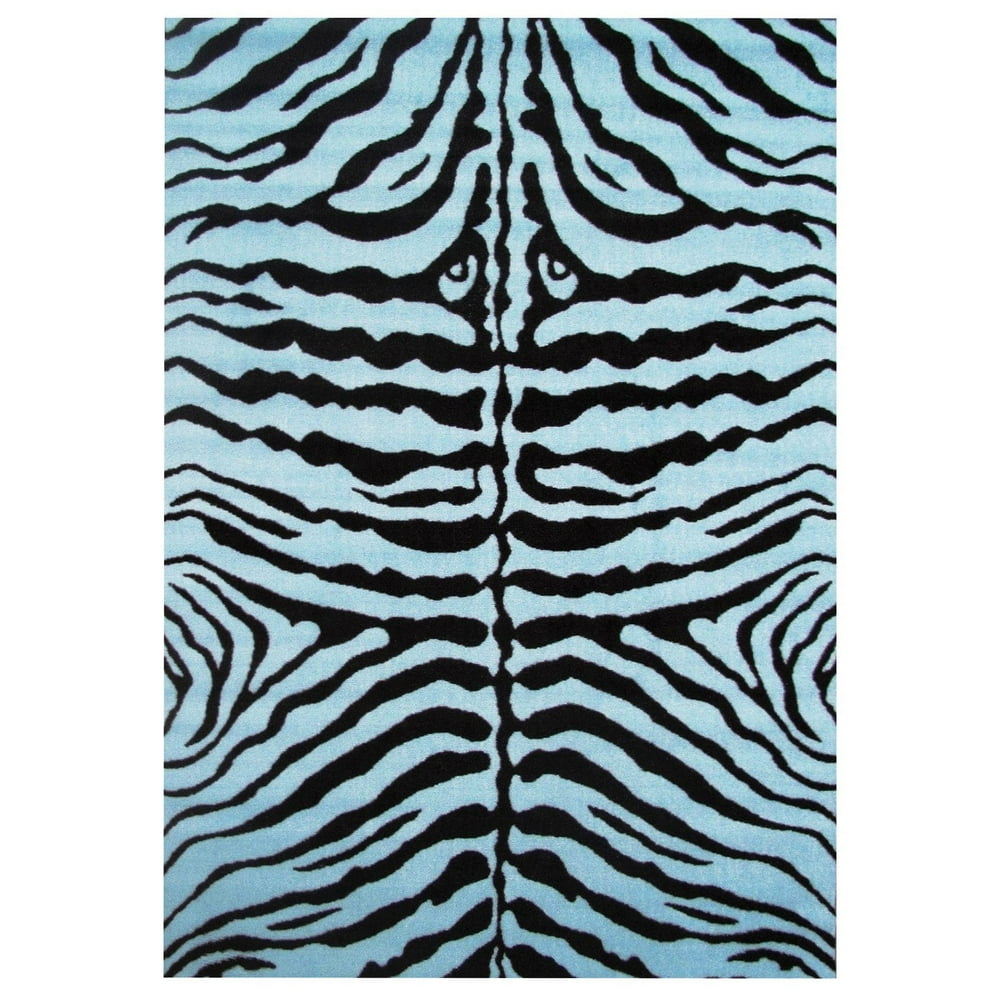 Fun Rugs Zebra SkinBlue 39" x 58" Print Rug