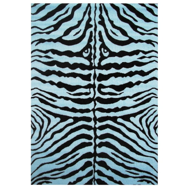 Fun Rugs Zebra SkinBlue 39" x 58" Print Rug