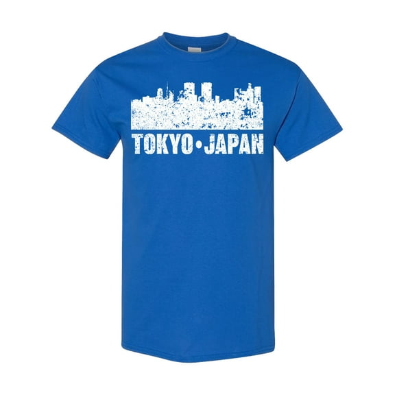 Inktastic Tokyo Japan City Skyline with Grunge T-Shirt