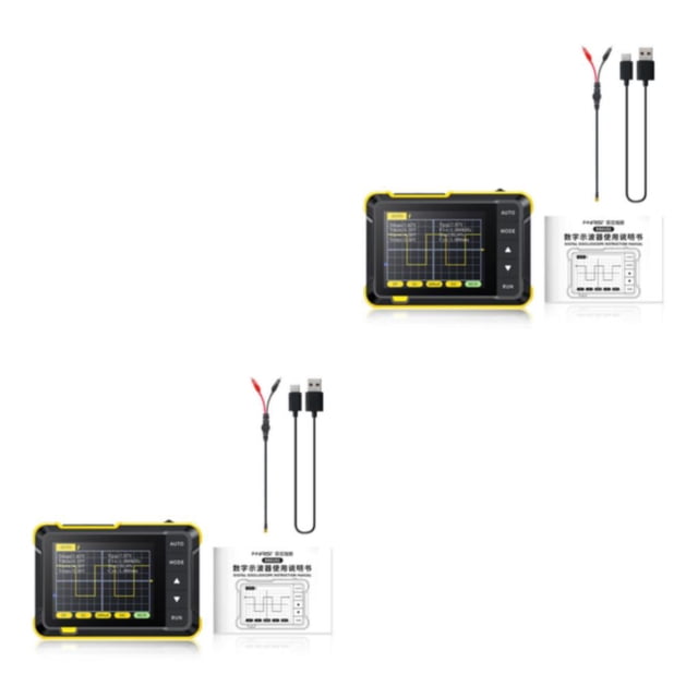 Kenally Osciloscopio Digital portátil de 18 MHz, generador de señal de ancho de banda analógico, analizador de espectros portátil de diodo Estándar 2piezas