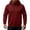 Wine, variant on Mens Fleece Lined Sweatshirts Quarter Zip Drawstring Hoodie Fashion Casual Fall Sweatshirt White XXXL