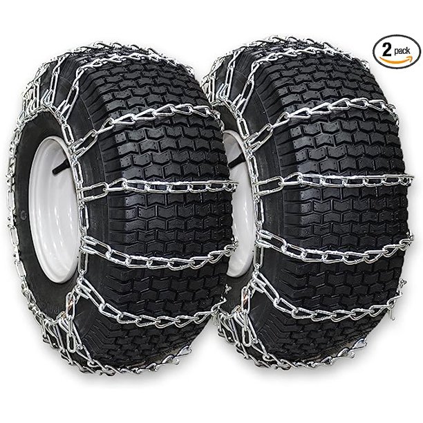 OakTen Set of 2 20x9.00x10 Tire Chains for Lawn Garden Tractors Mowers