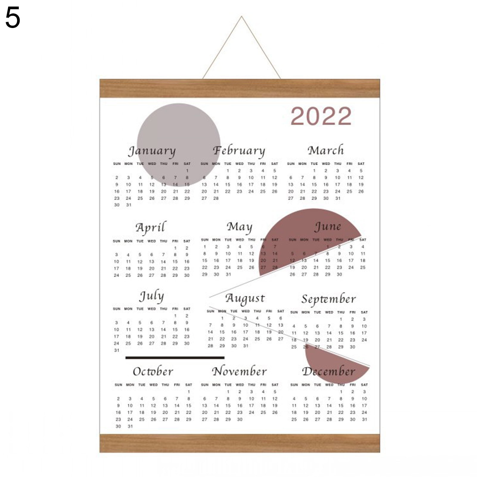 folding wall calendar abstract non woven fabric annual 2022 calendar decor household supplies walmart com
